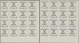 ** Deutsche Lokalausgaben Ab 1945: GROßRÄSCHEN, 1945: Freimarken-Ausgabe 3 Pf - 5 Pf, 8 Pf - 10 Pf, 20 - Autres & Non Classés