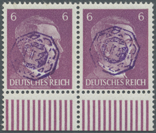 ** Deutsche Lokalausgaben Ab 1945: Löbau: 1945, 6 Pfg. Hitler Mit Blauviolettem, Kopfstehendem Aufdruck - Autres & Non Classés