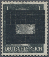 * Deutsche Lokalausgaben Ab 1945: Netschkau-Reichenbach: 1945, 1 Pfg. Hitler Mit Aufdruck Eines Rechte - Autres & Non Classés