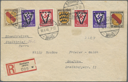 Br Deutsche Lokalausgaben Ab 1945: SAULGAU: 1946, 6 Und 12 Pfg. Mit Aufdruck "V" Und Morsezeichen Je 2x - Other & Unclassified