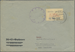 Br Deutsche Lokalausgaben Ab 1945: Unna, 1945, Gebührenzettel 12 Rpfg., Portogerechte Einzelfrankatur A - Andere & Zonder Classificatie