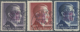 O Deutsche Lokalausgaben Ab 1945: 1945, Wurzen, 2 RM Bis 5 RM Hitler, Drei Werte Mitrotviolettem Hands - Other & Unclassified