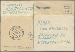 GA Alliierte Besetzung - Gebühr Bezahlt: 1945, "Neustadt (HOLST) 2.8.45" Auf "Gebühr Bezahlt 6 Rpf" Zuf - Other & Unclassified