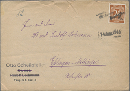 GA/Br Alliierte Besetzung - Notstempel: TEUPITZ (Kr. Teltow) 1946, Notstempel In Verschiedenen Typen Auf 4 - Other & Unclassified