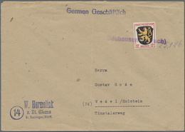 Br Alliierte Besetzung - Notstempel: Französische Zone: 1946, NEUHAUSEN (URACH), Violetter L1 Mit Hands - Other & Unclassified