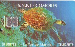 Télécarte à Puce COMORES (2296) TORTUE - TURTLE Chip Phonecard - SCHILDKRÖTE * TELEFONKARTE - Tortues