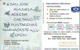 Télécarte à Puce COSTA RICA (2300) TORTUE - TURTLE * Chip Phonecard - SCHILDKRÖTE * TELEFONKARTE - Tartarughe