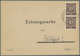 Br Alliierte Besetzung - Gemeinschaftsausgaben: 1946, 10 Pf Ziffer, Senkr. Paar Als Portogerechte MeF A - Other & Unclassified