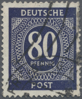 O Alliierte Besetzung - Gemeinschaftsausgaben: 1946, 80 Pf In Der Fehlfarbe Schwärzlichviolettblau Ges - Other & Unclassified