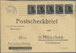Br Alliierte Besetzung - Gemeinschaftsausgaben: 1947, 2 Pf Arbeiter, Waager. 5er-Streifen In Sehr Selte - Other & Unclassified