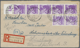 Br Sowjetische Zone - Berlin Und Brandenburg: 1945, 6 Pf Grauviolett, 3 Versch. Einschreibebriefe Mit P - Other & Unclassified