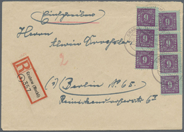 Br Sowjetische Zone - Mecklenburg-Vorpommern: 1945, 6 Pf Grauviolett A. Hellbläulichgrün, 7 Stück, Dabe - Andere & Zonder Classificatie
