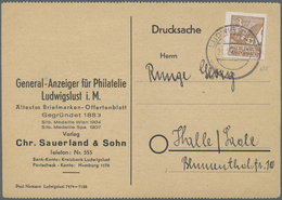 Br Sowjetische Zone - Mecklenburg-Vorpommern: 1945, Drucksachenkarte Ab LUDWIGSLUST 23.1.46 Mit Einzelf - Autres & Non Classés