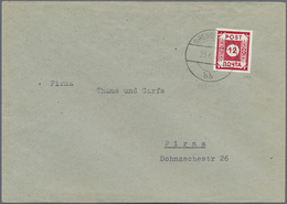 Br/TO Sowjetische Zone - Ost-Sachsen: 1945, 12 Pf Rot, Sog. "POTSCHTA", Einzelfrankatur Auf Brief Von Dres - Altri & Non Classificati
