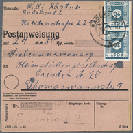 Br Sowjetische Zone - Ost-Sachsen: 1945, 20 Pf Preußischblau, Senkr. Paar (eine Marke über Rand Geklebt - Other & Unclassified
