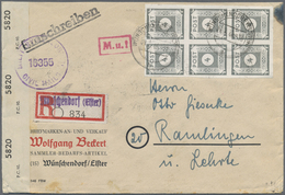 Br Sowjetische Zone - Ost-Sachsen: 1945, 4 Pf Grünlichgrau, Exakt Portogerechte Massen-MeF Mit 27 Marke - Altri & Non Classificati