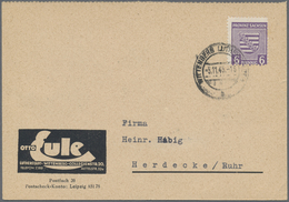 Br Sowjetische Zone - Provinz Sachsen: Bedarfskarte Wittenberg / Lutherstadt  69 XA A Vom 5.11.45 Nach - Autres & Non Classés