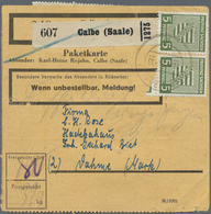 Br Sowjetische Zone - Provinz Sachsen: 1945, 5 Pf Dkl'olivgrün, 16 Stück Als Portogerechte Massen-MeF A - Sonstige & Ohne Zuordnung