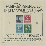 Br Sowjetische Zone - Thüringen: 1945, WEIHNACHTSBLOCK Ohne Durchstich Mit Werten 4 Pfg, 6 Pfg, 12 Pfg, - Andere & Zonder Classificatie