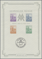 (*) Sowjetische Zone - West-Sachsen: 1946, Großblock Leipziger Messe Mit Nr. 0006492 Ungebraucht Ohne Gu - Autres & Non Classés