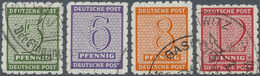 O Sowjetische Zone - West-Sachsen: 1945, Ziffernserie Mit Postmeistertrennung Gaschwitz Durchstochen 1 - Sonstige & Ohne Zuordnung