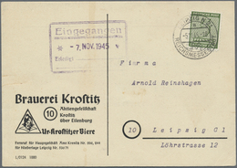 Br Sowjetische Zone - West-Sachsen: 1945, 5 Pf Schwärzlicholivgrün, Amtl. Versuchszähnung L 10¾, Portog - Sonstige & Ohne Zuordnung