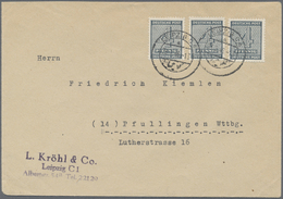 Br Sowjetische Zone - West-Sachsen: Bedarfsbrief Von Leipzig 26.2.46 Nach Pfullingen Mit 3 X 127 Xb , S - Andere & Zonder Classificatie