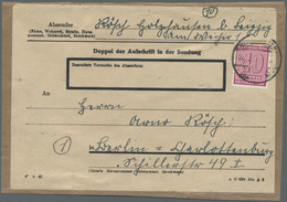 Br Sowjetische Zone - West-Sachsen: 1945, 40 Pf Rotlila, Portogerechte Einzelfrankatur Auf Kompletter P - Autres & Non Classés