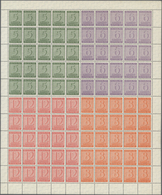 ** Sowjetische Zone - West-Sachsen: 1945, Ziffernzeichnung In Zwei Grossbogen Postfrisch, Teils Kleine - Sonstige & Ohne Zuordnung