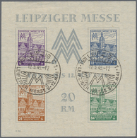 O Sowjetische Zone - West-Sachsen: 1948, Leipziger-Messe-Block Mit Beiden Wasserzeichen, Saubere Messe - Altri & Non Classificati