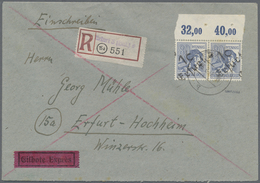 Br Sowjetische Zone - Bezirkshandstempel - III - Bez. 16 (Erfurt): 1948, 80 Pf Arbeiter, Oberrand-Paar - Autres & Non Classés