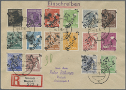 Br Sowjetische Zone - Bezirkshandstempel - VIII - Bez. 37 (Schwerin): 1948, Sammlerbrief Mit Arbeitersa - Other & Unclassified