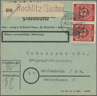 Br Sowjetische Zone - Allgemeine Ausgaben: 1948, 45 Pf Ziffer Maschinenaufdruck, Waager. Paar Als Porto - Other & Unclassified