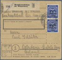 Br Sowjetische Zone - Allgemeine Ausgaben: 1948, 75 Pfg SBZ-Aufdrucke Je Senkr. Paar Vorder- U. Rücksei - Other & Unclassified