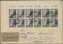 Br Sowjetische Zone - Allgemeine Ausgaben: 1948, 2 Pf Köpfe, 12er-Block Von Der Linken Oberen Bogenecke - Other & Unclassified
