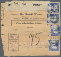 Br Sowjetische Zone - Allgemeine Ausgaben: 1948, 50 Pf Violettblau Köpfe, 20 Stück Als Portogerechte Ma - Other & Unclassified
