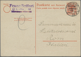 GA Sowjetische Zone - Ganzsachen: 1948. Doppelkarte 30+30 Pf Arbeiter "SBZ" Von "Berlin 4.12.48" Nach R - Sonstige & Ohne Zuordnung