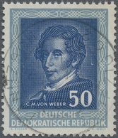 O DDR: 1952, 50 Pfg. C. M. Von Weber Mit Der Seltenen Wasserzeichenvariante DDR Und Posthorn Senkrecht - Andere & Zonder Classificatie