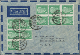 Br DDR: 1952, 5 Pf Pieck, 31 Stück Incl. 25er-Block Aus Der Re. Unteren Bogenecke, Als Portogerechte Ma - Autres & Non Classés