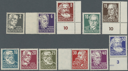 ** DDR: 1952-1953, Freimarken: Köpfe II, Komplett Inklusive 80 Pf Lack, Dabei 327 Za XII, 328 Va XI,  3 - Andere & Zonder Classificatie