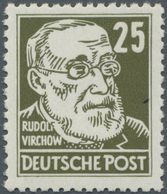 ** DDR: 1953, 25 Pfg. Köpfe II Mit WZ X I, Tadellos Postfrisch Mit Dem Plattenfehler "Punkt Unter Den L - Other & Unclassified