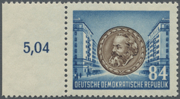 ** DDR: 1953, 84 Pf. Marx Mit Druck Irrtümlich Auf Der Ungestrichenen, Für Die Gummierung Vorgesehenen - Andere & Zonder Classificatie