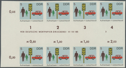 ** DDR: 1969, Sicherheit Im Straßenverkehr 5 Pf. 'Rücksichtnahme Auf Fußgänger' In 6 Verschiedenen Unge - Altri & Non Classificati