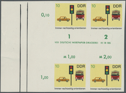 ** DDR: 1969, Sicherheit Im Straßenverkehr 10 Pf. 'Immer Rechtzeitig Orientieren (Ampel)' In 6 Verschie - Altri & Non Classificati