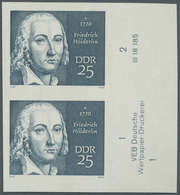 ** DDR: 1970, Berühmte Persönlichkeiten 25 Pf. 'Friedrich Hölderlin, Dichter' Im UNGEZÄHNTEN Senkrechte - Altri & Non Classificati