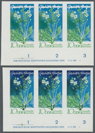 ** DDR: 1970, Geschützte Heimische Pflanzen 10 Pf. 'Seekohl (Crambe Maritima)' In 4 Verschiedenen Ungez - Sonstige & Ohne Zuordnung