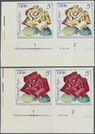 ** DDR: 1972, Internationale Rosenausstellung In Erfurt 5 Pf. 'Karneol-Rose (Teehybride)' In 4 Verschie - Sonstige & Ohne Zuordnung