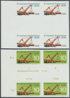 ** DDR: 1974, Leipziger Herbstmesse 10 Pf. 'Eisenbahndrehkran EDK 2000' In 5 Verschiedenen Ungezähnten - Autres & Non Classés