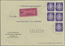 Br DDR - Dienstmarken A (Verwaltungspost B): 1954, 16 Pf Schwärzlichrotviolett, 5 Stück Als Portogerech - Other & Unclassified