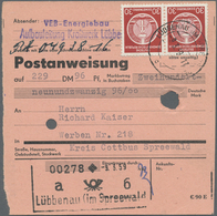 Br DDR - Dienstmarken A (Verwaltungspost B): 1954, 30 Pf Bräunlichrot, Waager. Paar Als MeF Auf Postanw - Other & Unclassified